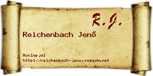 Reichenbach Jenő névjegykártya